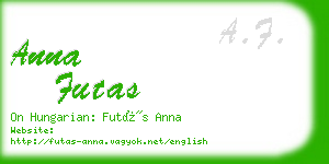 anna futas business card